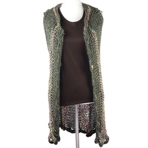 Vintage Boho ANDREA DEL ESTE‎ Argentina Loose knit cardigan Size Medium - Picture 5 of 9